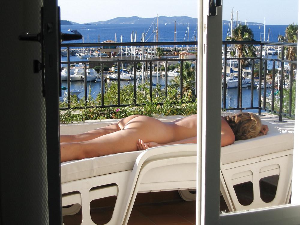 15P Ass of my wife on a balcony