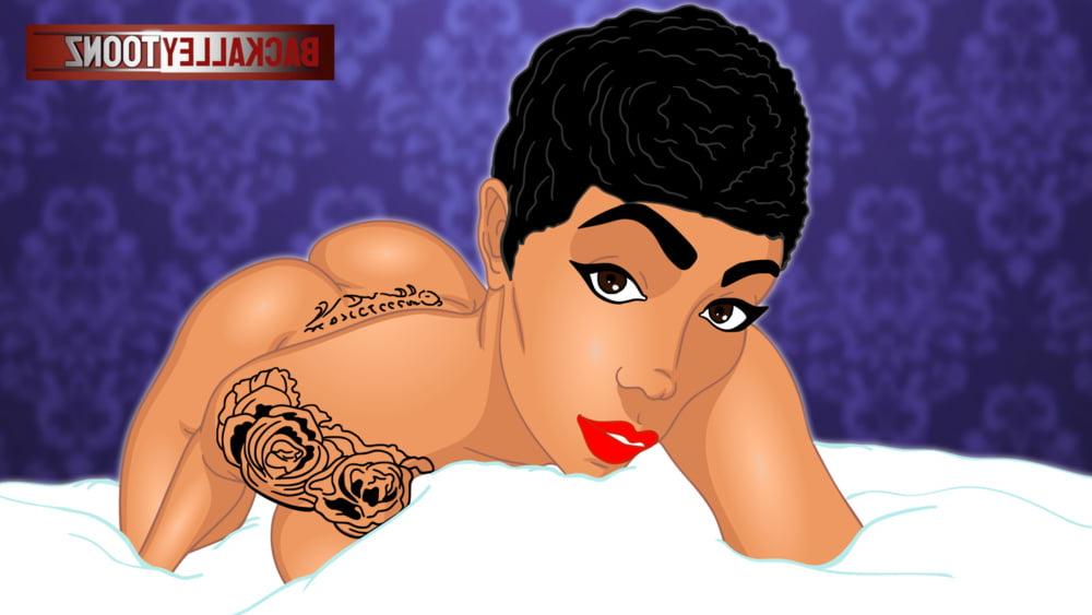 16P Big booty big dick ebony pornstar Ashley Hunter cartoon pics