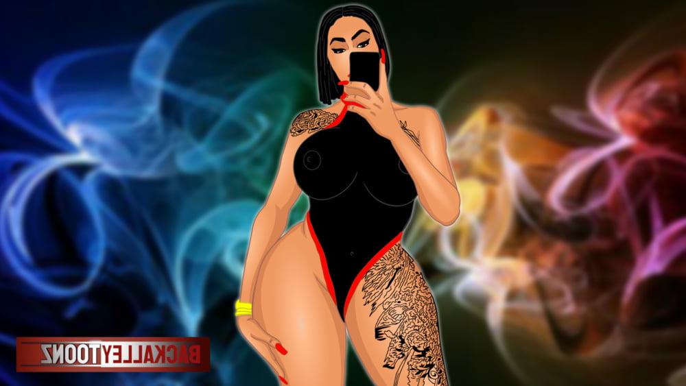 16P Big booty big dick ebony pornstar Ashley Hunter cartoon pics