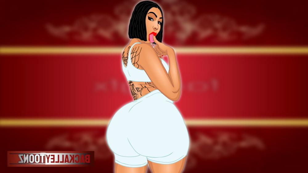 16P Big booty big dick ebony pornstar Ashley Hunter cartoon pics