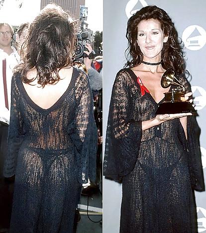 25P Celebrities in see through dress