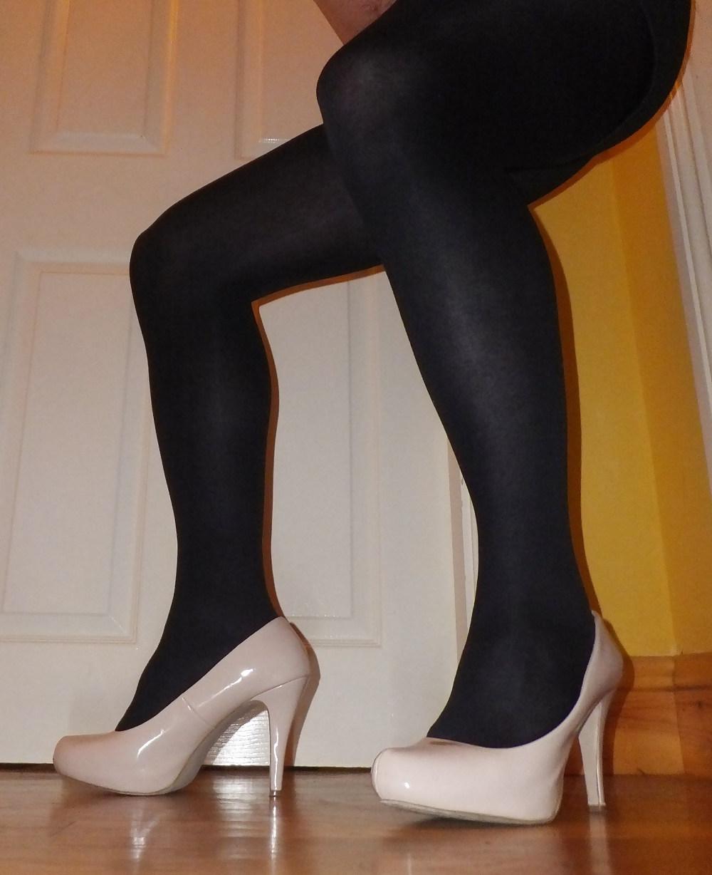 8P Me wearing my girlfriend's boots and heels