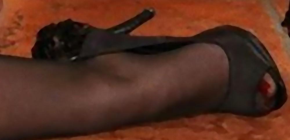 16P Nicole Sweet black stockings sex