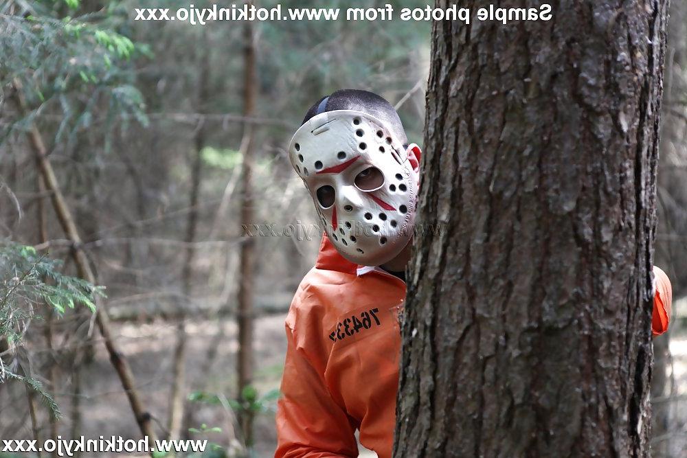 14P Hotkinkyjo brutal anal fisting in the forest and prolapse