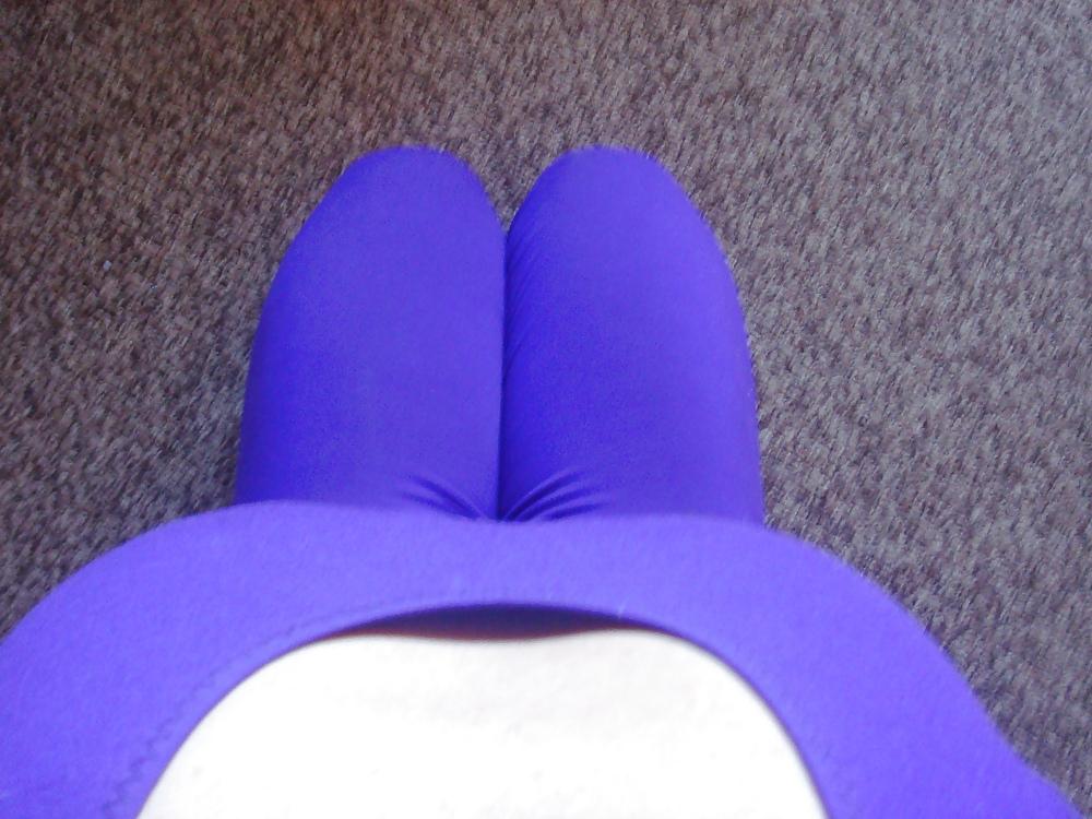 16P Cute purple unitard crossdresser