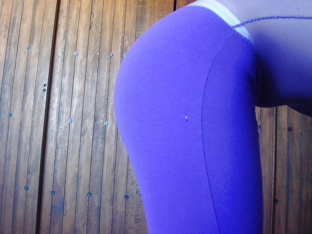 16P Cute purple unitard crossdresser