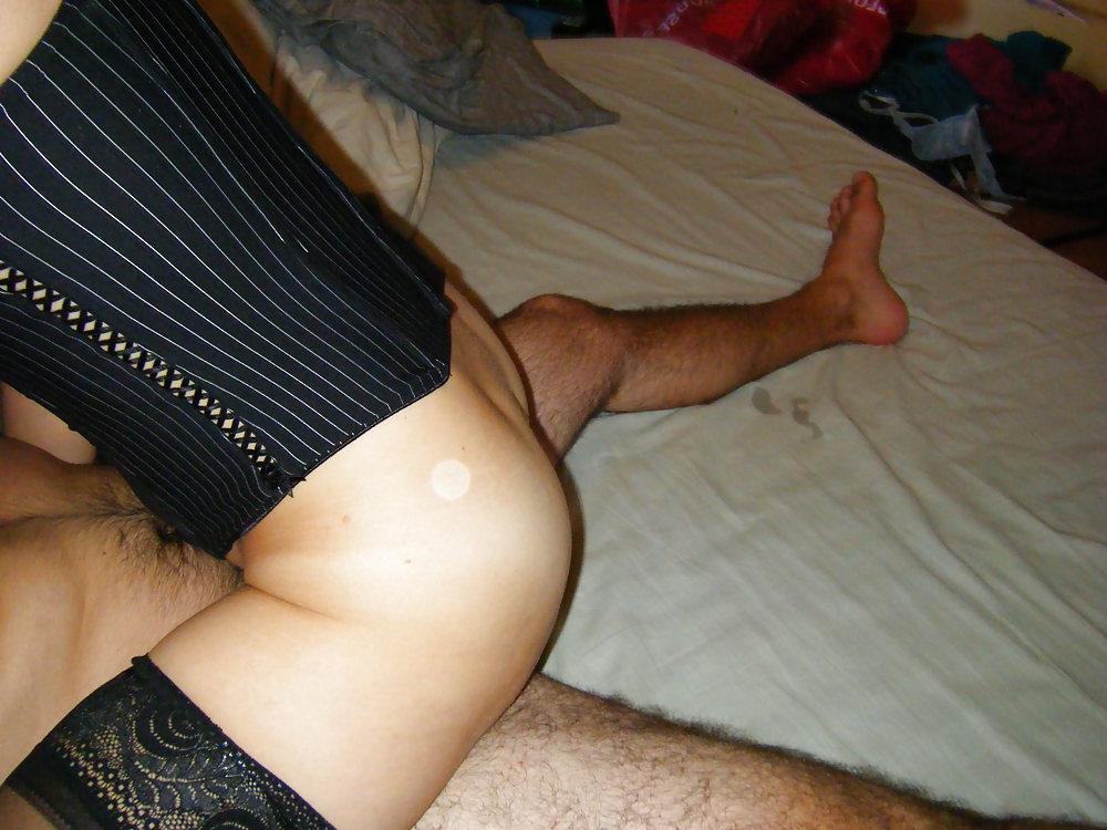 25P Blonde in black stockings