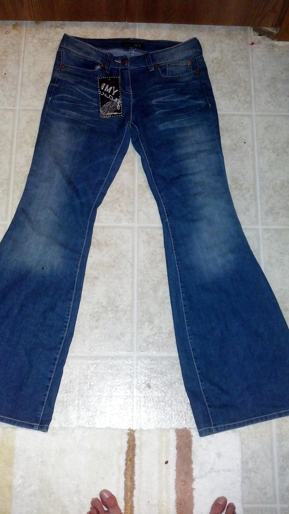 22P Crossdressing tight flared jeans
