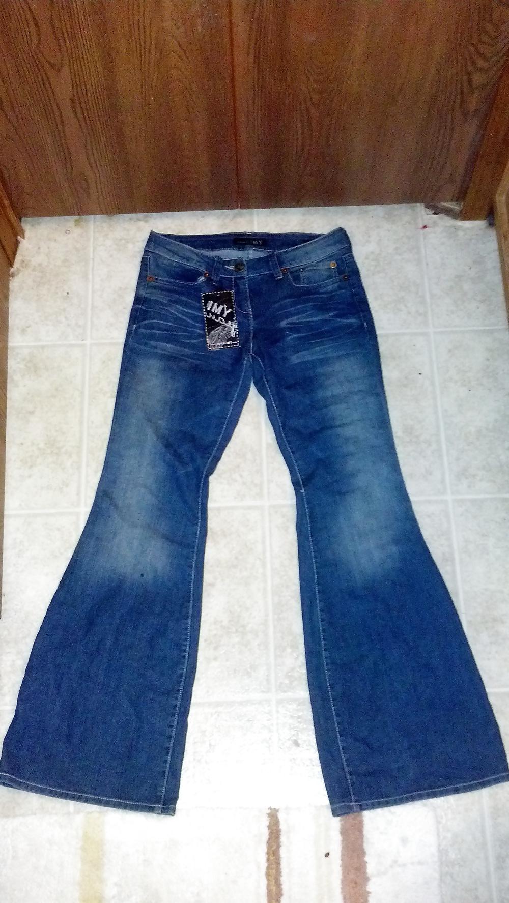 22P Crossdressing tight flared jeans