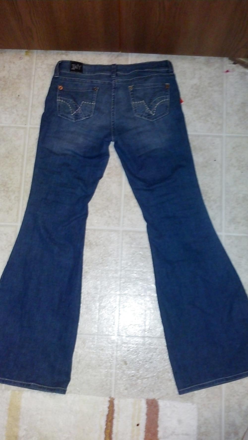 22P Crossdressing tight flared jeans