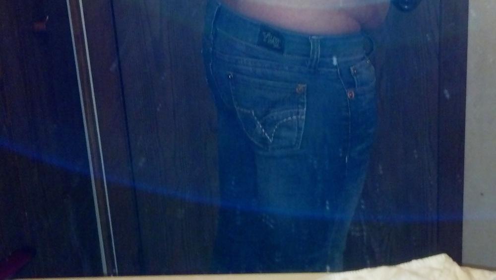 22P Crossdressing tight flared jeans