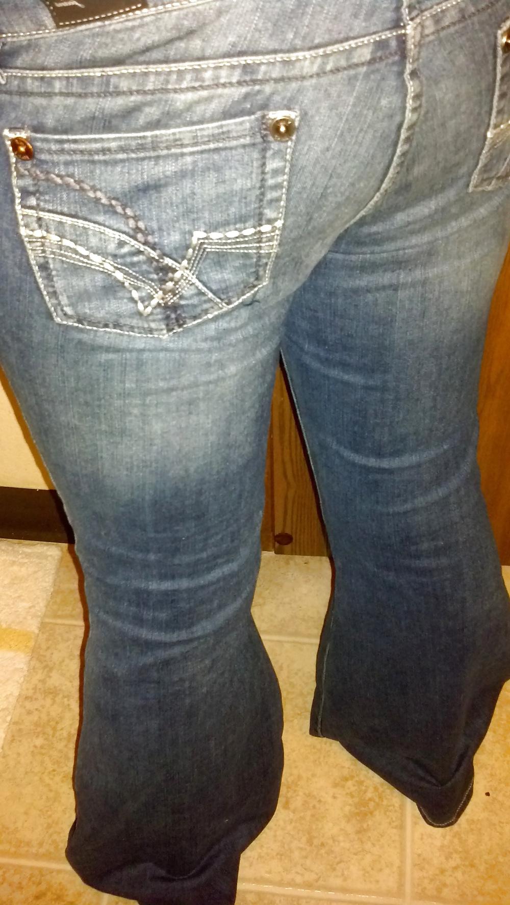 22P Crossdressing tight flared jeans
