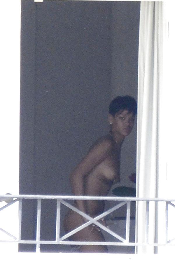 12P Rihanna Caught Naked Outside Her Balcony In Barbados 