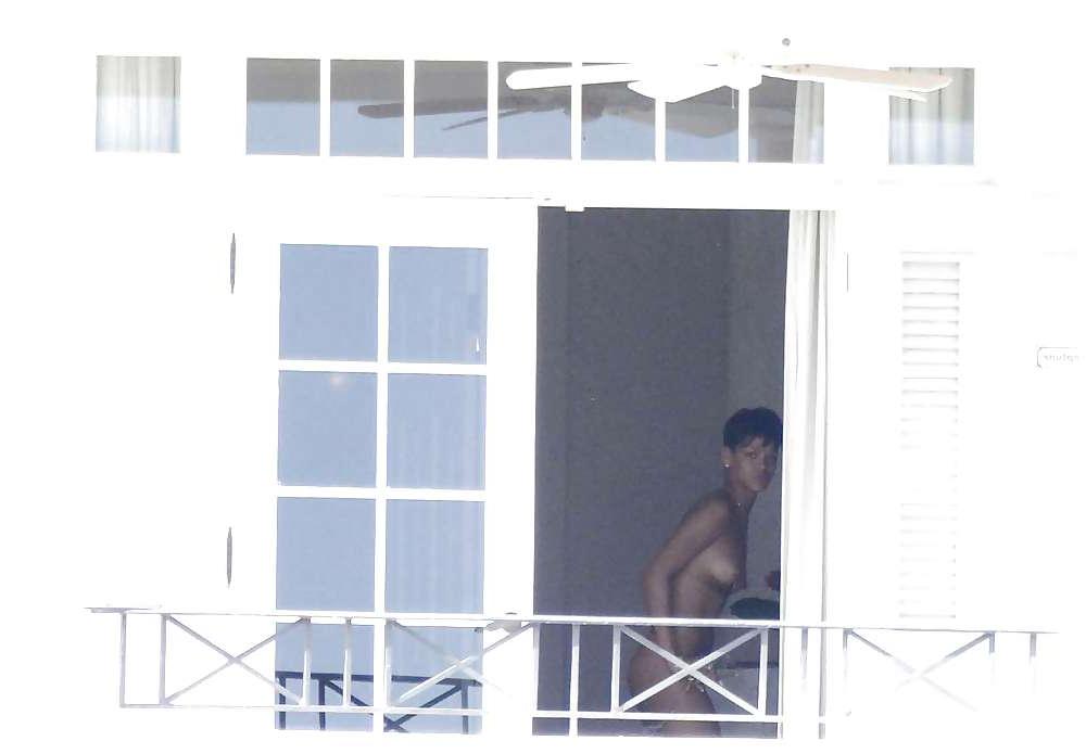 12P Rihanna Caught Naked Outside Her Balcony In Barbados 