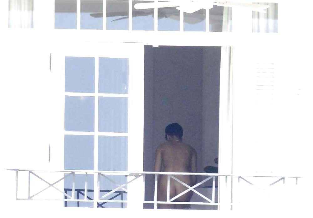 12P Rihanna Caught Naked Outside Her Balcony In Barbados 
