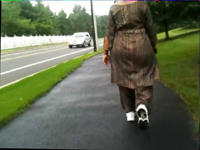 4P Indian Mature Booty walking