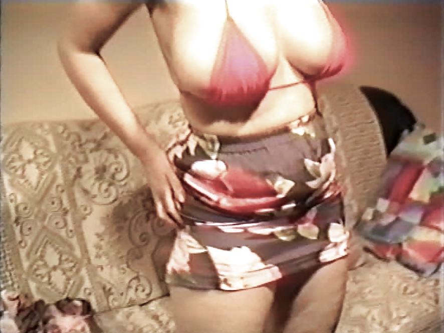 10P SAG - Sexy Big Boobs Wife Tight Grey Costume & Rose Bra 12