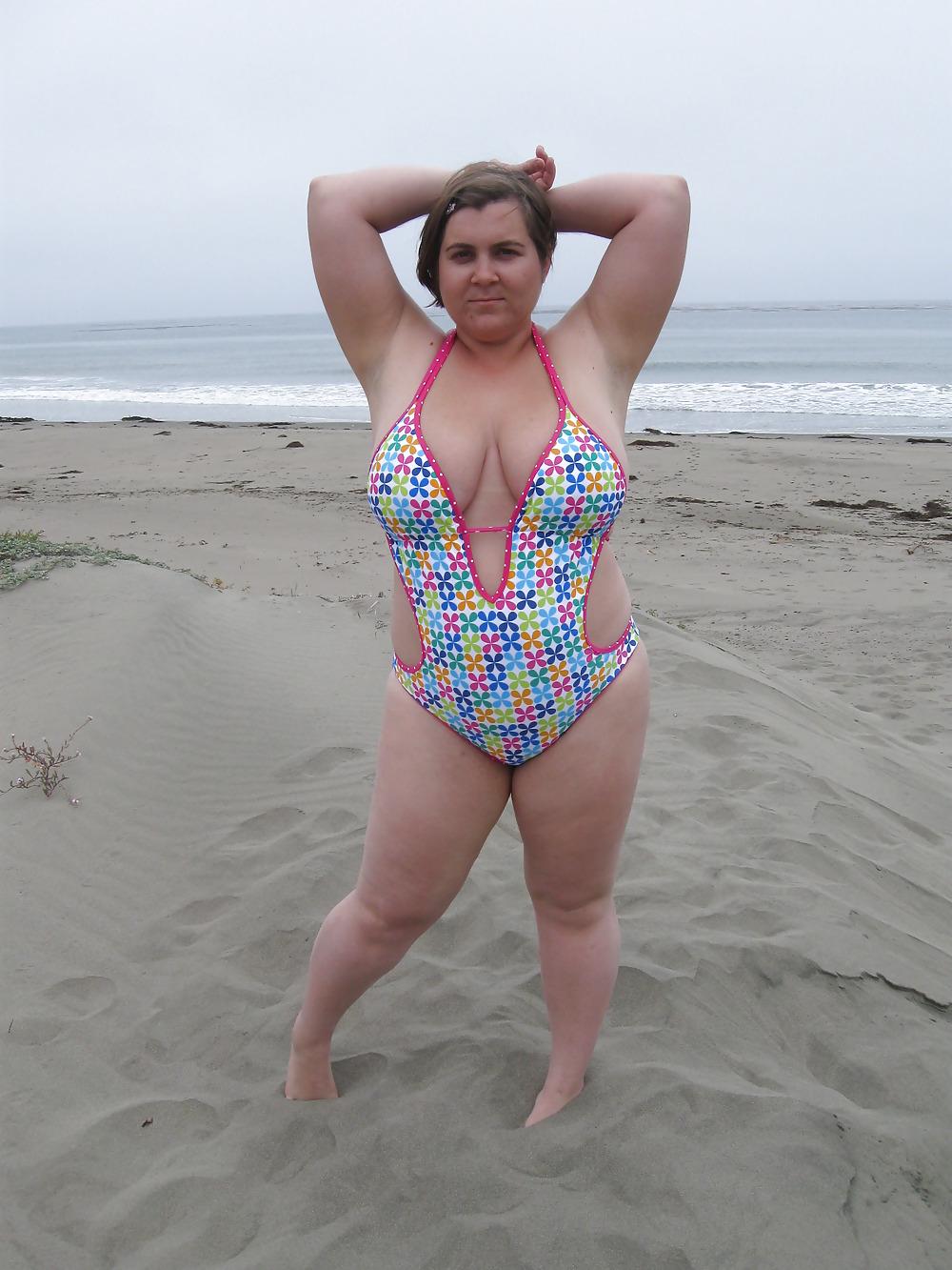 13P Celestewoodrow pierced nipples on the beach 3