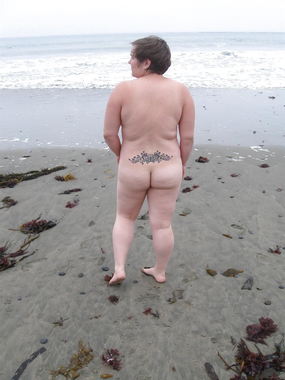 13P Celestewoodrow pierced nipples on the beach 3