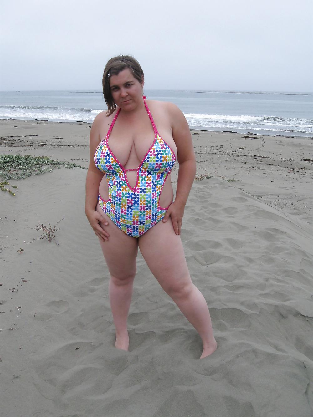 13P Celestewoodrow pierced nipples on the beach 3