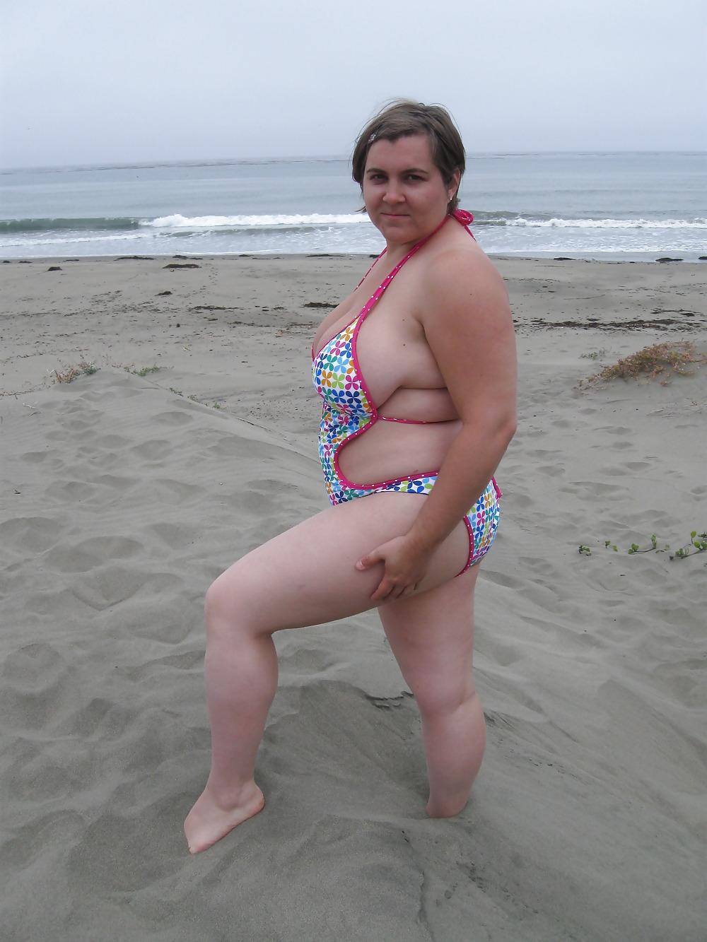 13P Celestewoodrow pierced nipples on the beach 3
