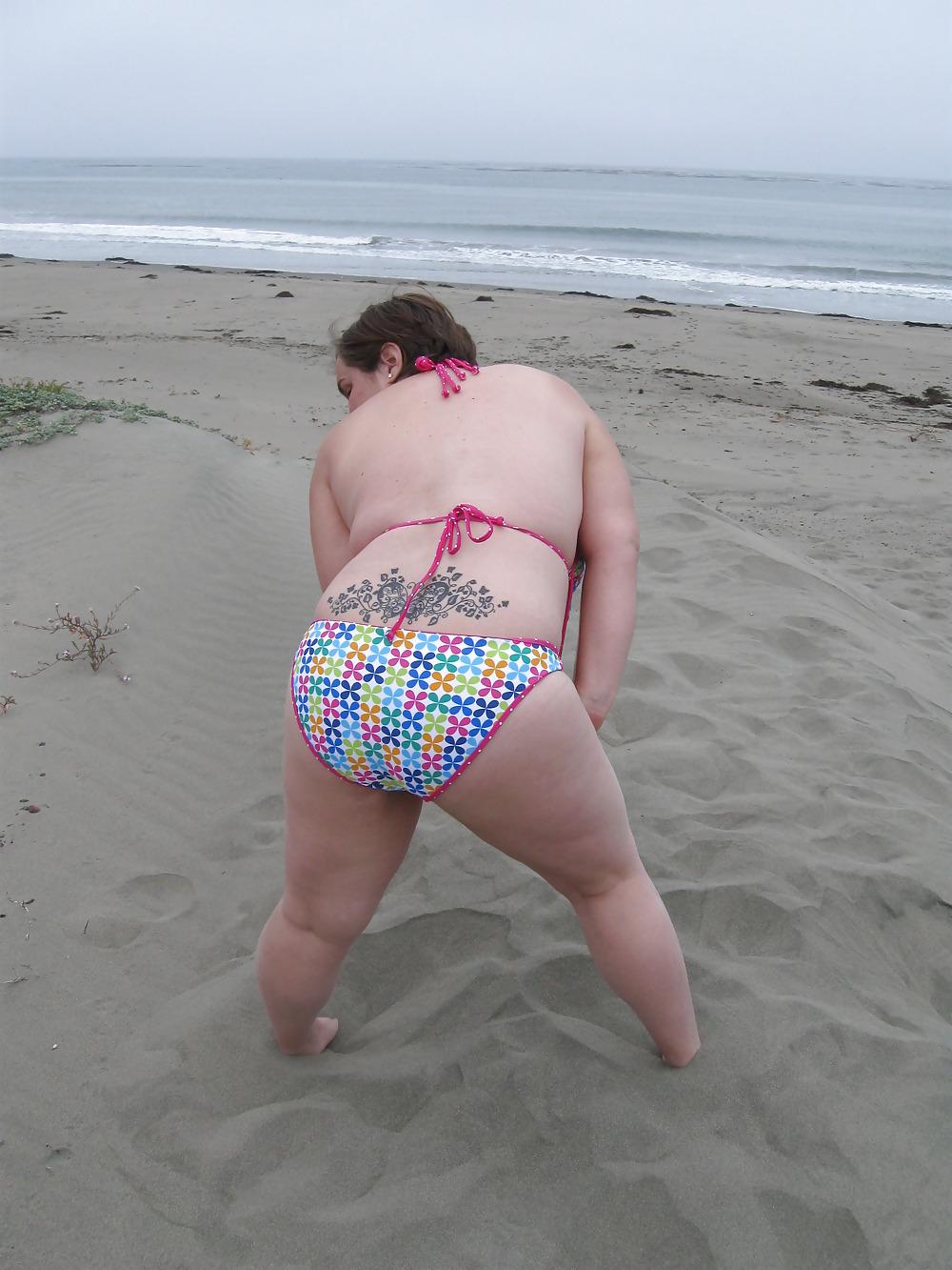 13P Celestewoodrow pierced nipples on the beach 3