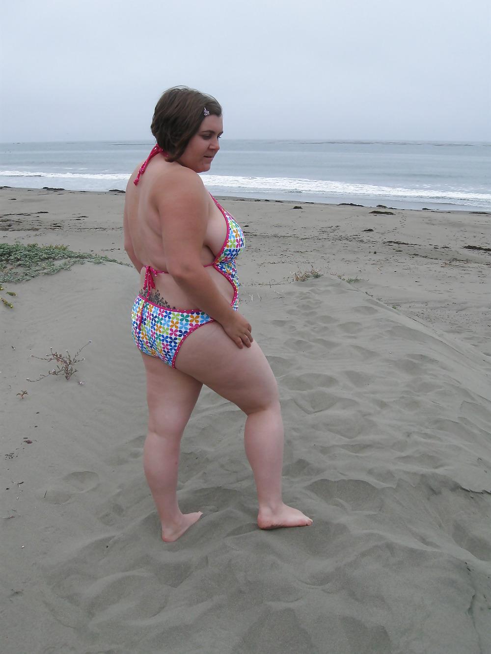 13P Celestewoodrow pierced nipples on the beach 3