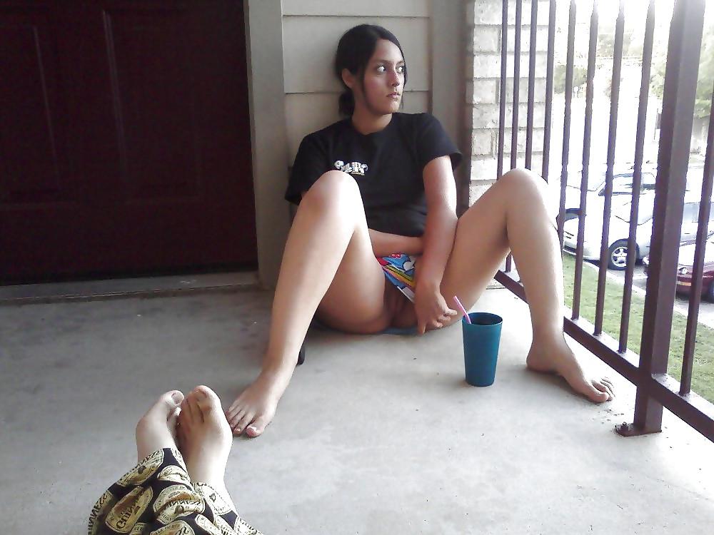 5P Upskirt in the balcony