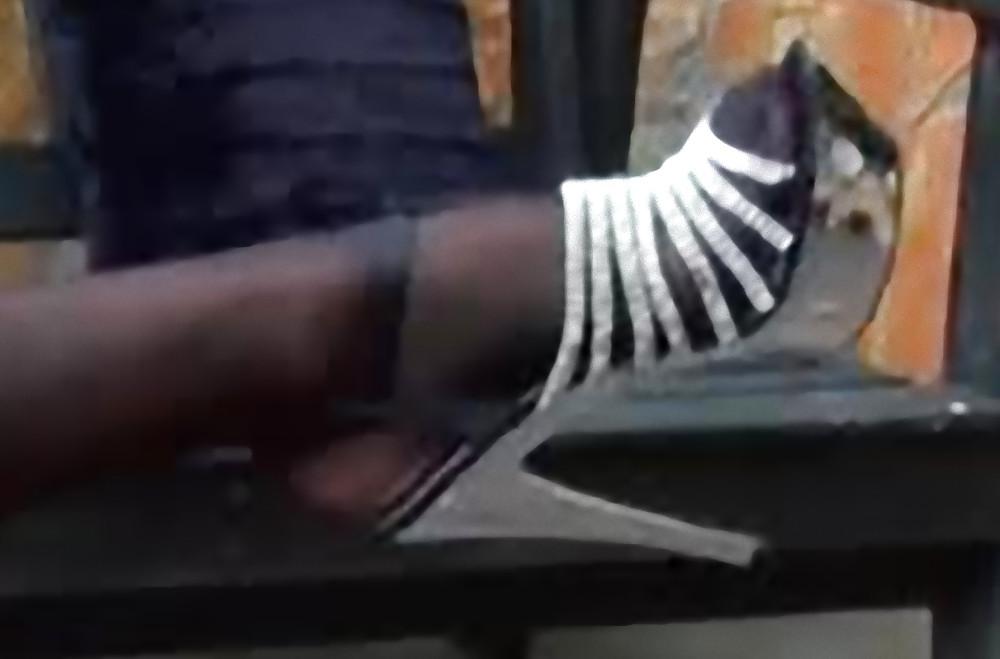 22P Teen black stockings sex