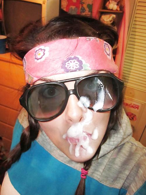 25P Cute girls with cum facials