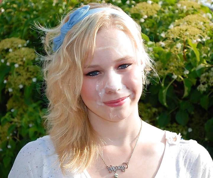 25P Cute girls with cum facials