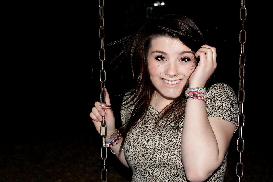 25P Cute girls with cum facials