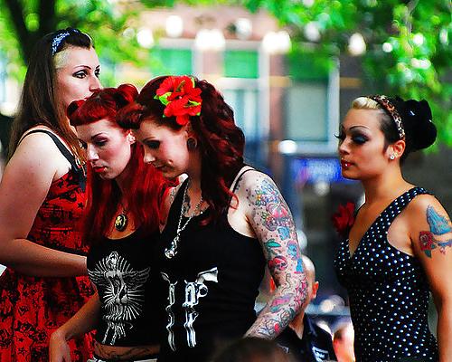 24P Few more Punker chicks. tattooed. emo. rockabilly.