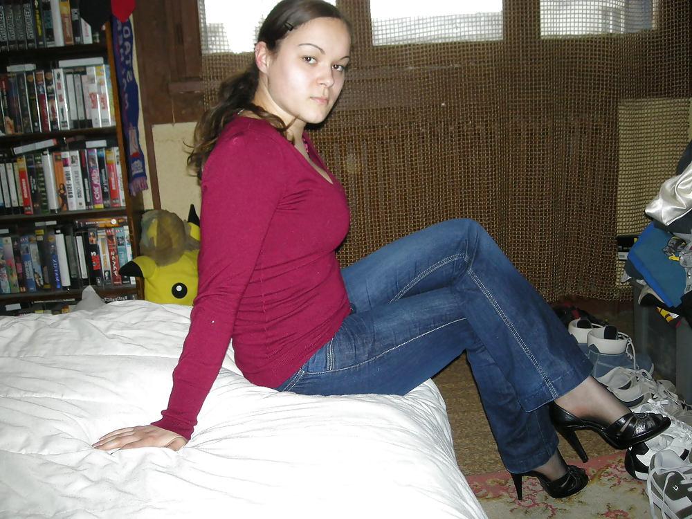17P High Heels and black stockings - N. C. 