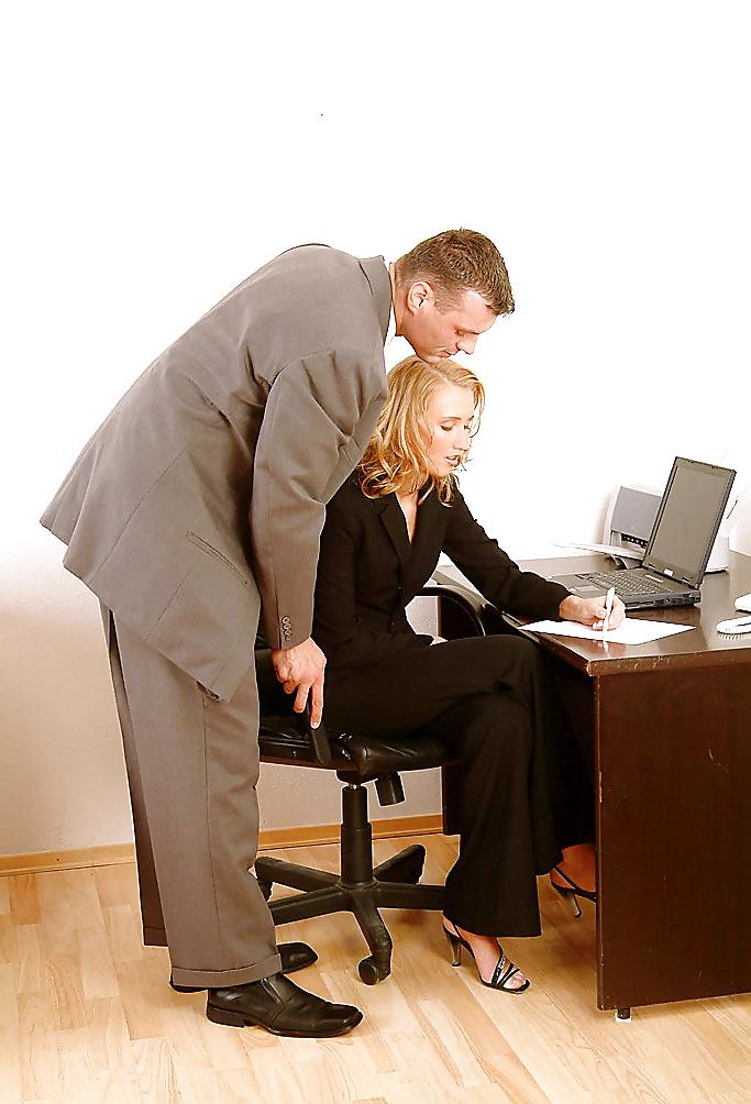 25P Hot blonde secretary gets extra work from her boss