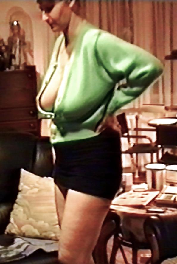 10P SAG - Mommies Big Bikini Boobs In & Out Green Sweater 11