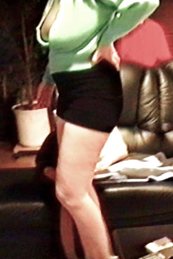 10P SAG - Mommies Big Bikini Boobs In & Out Green Sweater 11