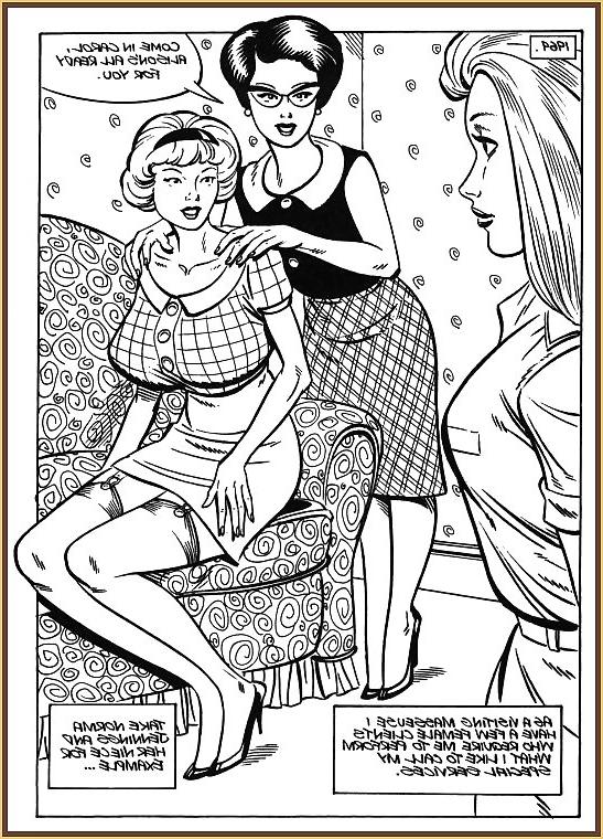 20P Vintage erotic drwaings lesbians 6