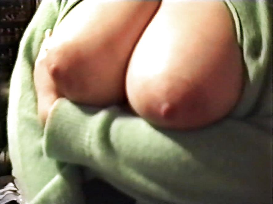 12P SAG - Wife's Big Juicy Boobs Green Sweater & Black Mini 02