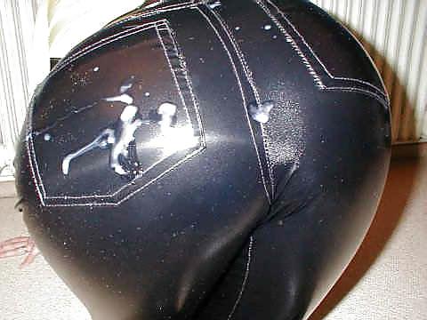 13P Cum on latex and leather