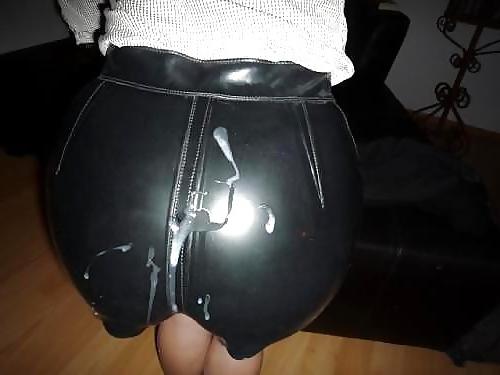 13P Cum on latex and leather