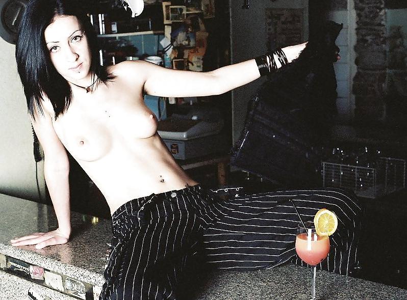 13P Emo brunette, stripped socks