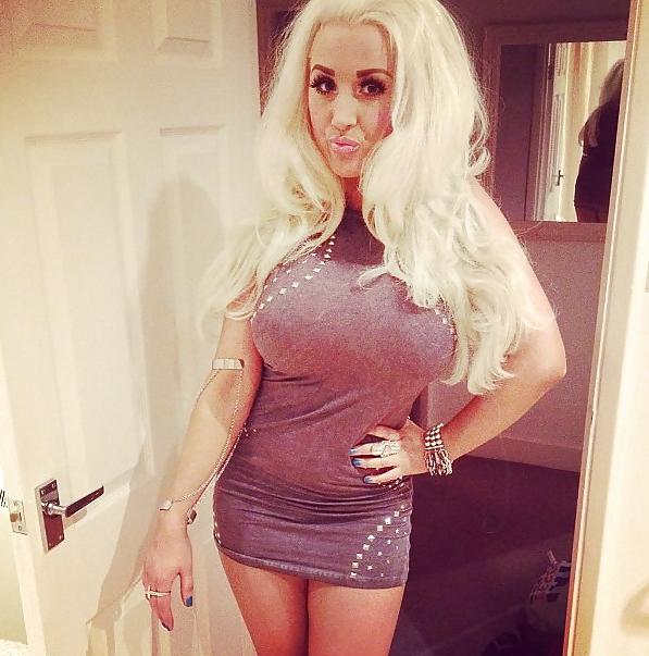 14P Blonde bitch with big fake boobs