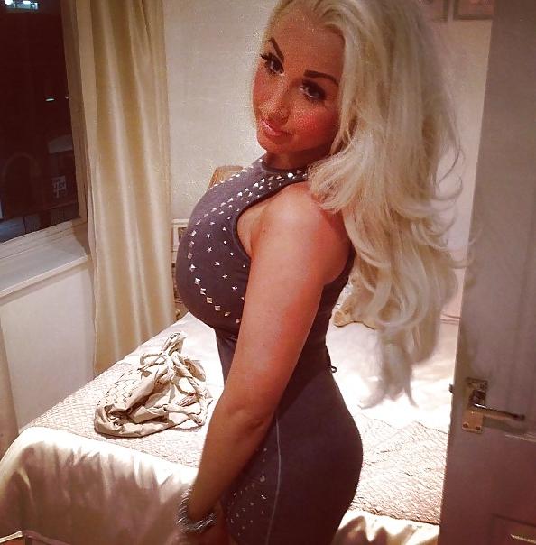 14P Blonde bitch with big fake boobs