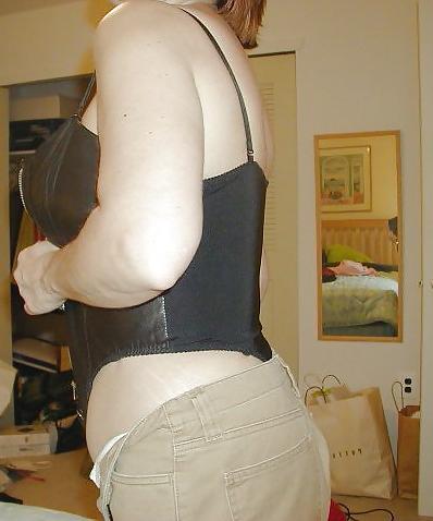 9P Big boobs in leather teddy