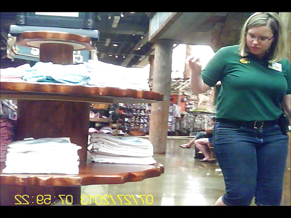 15P Chubby Blonde Store Clerk
