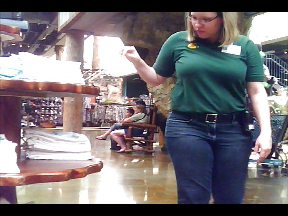 15P Chubby Blonde Store Clerk