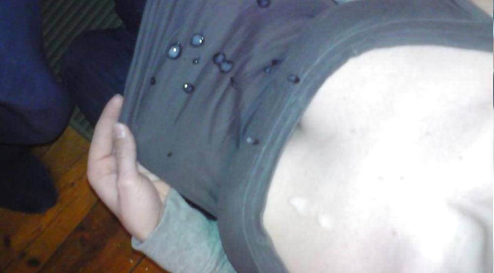 25P Cum on clothes