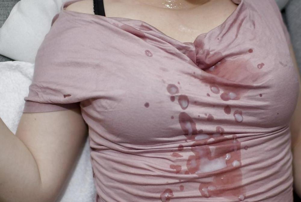 25P Cum on clothes