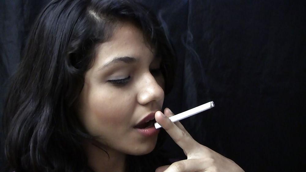 15P Women big boobs smoking
